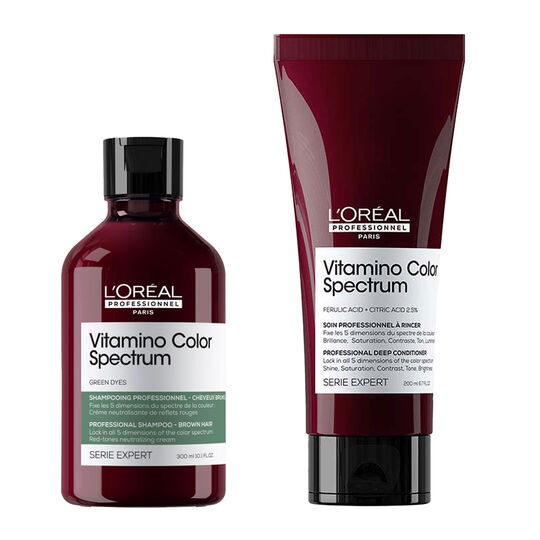 Rituel neutralisant Vitamino Color Spectrum cheveux bruns, anti-rouge