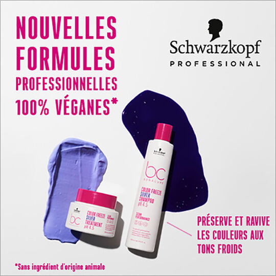 Masque argent pour cheveux gris et blancs BC Color Freeze Silver