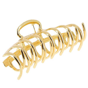 Pince croco métallique dorée,  Pince croco métallique dorée