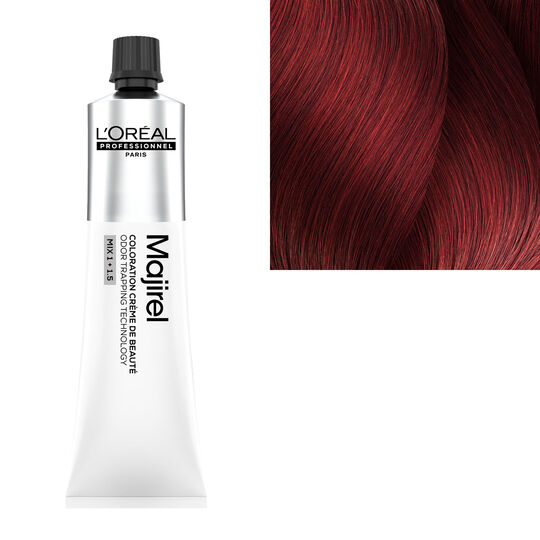 Coloration crème de beauté Majirel Majrouge 6.66 blond foncé rouge profond
