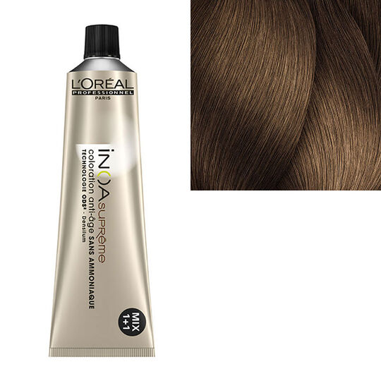 Coloration anti-âge sans ammoniaque Inoa Suprême 7.32 majeste du blond