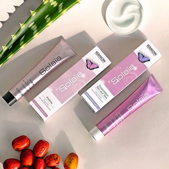 Coloration ton sur ton Sola&iuml;a 6.66 blond fonc&eacute; rouge intense