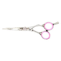 Ciseaux de coupe fleur diamant rose 5.5