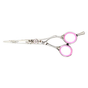 Ciseaux de coupe fleur diamant rose 5.5