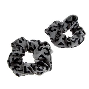 Chouchou léopard x 2 gris,  Chouchou léopard x 2 gris