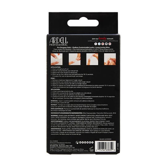 Faux ongles Nail Addict black leopard