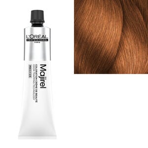 Coloration cr&egrave;me de beaut&eacute; Majirel 8.34 blond clair dor&eacute; cuivr&eacute;