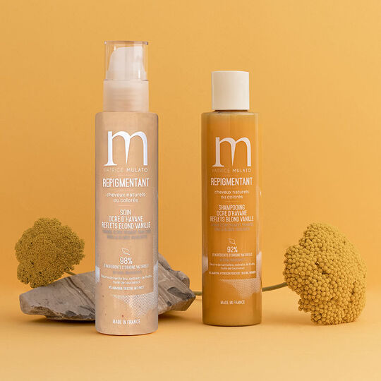 Soin repigmentant cheveux naturels ou colorés ocre d'havane