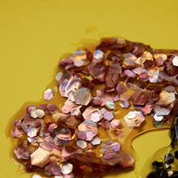 Gel holographique à grosses paillettes Moon Glitter rose doré