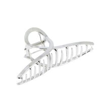 Pince croco m&eacute;tallique infini argent brillant