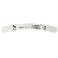 Lime &agrave; ongles 2 faces Banane 100/180 blanc, pour ongles naturels