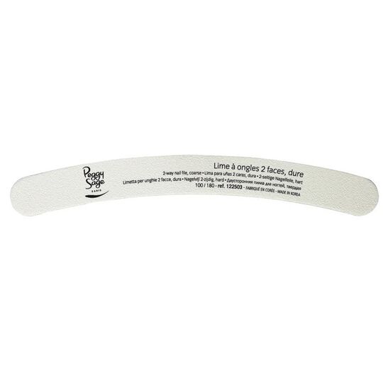 Lime &agrave; ongles 2 faces Banane 100/180 blanc, pour ongles naturels