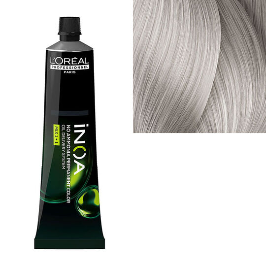 Coloration sans ammoniaque Inoa 10.1 blond platine cendr&eacute;