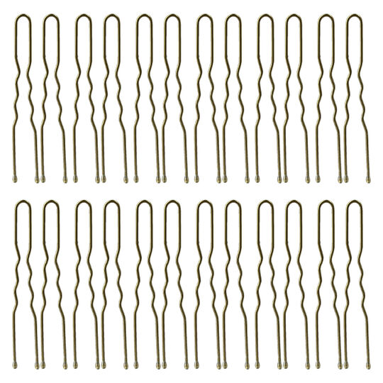 24 &Eacute;pingles ondul&eacute;es courtes bronze