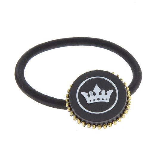 Elastique couronn&eacute; Noir