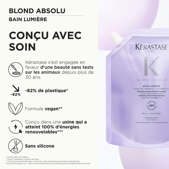 Bain Lumi&egrave;re Blond Absolu recharge 500ml