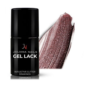 Vernis semi-permanent Gel Lack glitter drawings