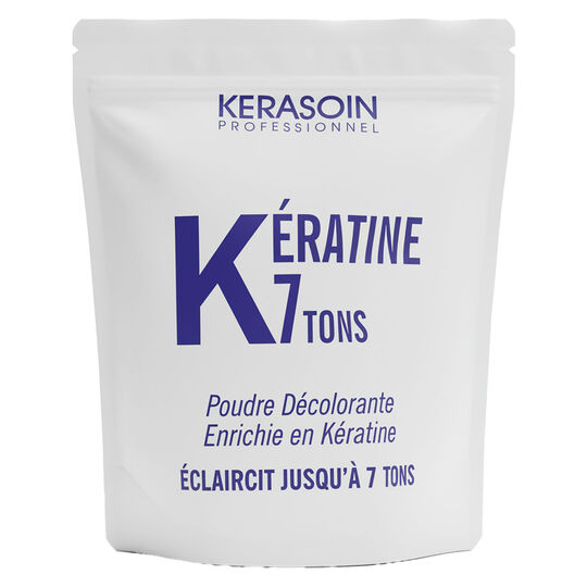 Poudre décolorante bleue enrichie en kératine 7 tons,  Poudre décolorante bleue enrichie en kératine 7 tons