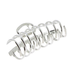 Pince croco métallique argent,  Pince croco métallique argent