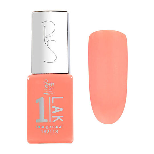 1-LAK vernis semi-permanent 3 en 1 orange corail