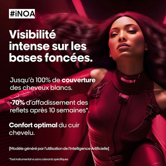 Coloration sans ammoniaque Inoa 5.26 châtain clair irisé rouge