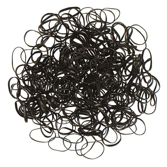 Mini élastiques silicone noirs