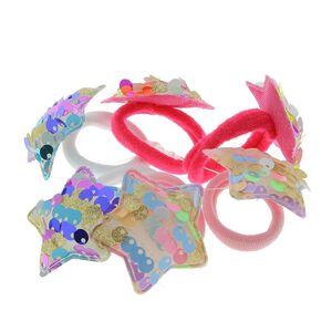 Elastiques mousse motifs sequins étoile