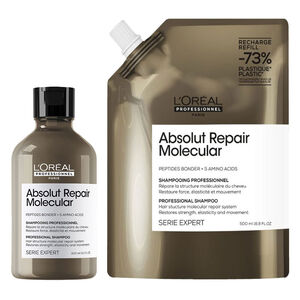 Duo recharge Absolut Repair Molecular + shampooing 300 ml,  Duo recharge Absolut Repair Molecular + shampooing 300 ml