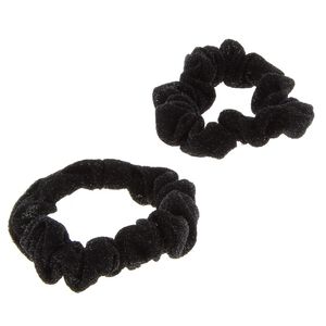 Duo de chouchous brillants noir pailleté