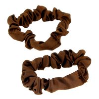 Chouchous satin&eacute;s fins x 2 marron