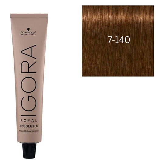 Coloration pour cheveux matures Igora Royal Absolutes 7-140