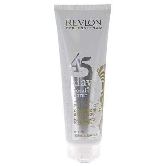 2 en 1 Shampooing et soin cheveux color&eacute;s 45 Days cendr&eacute; stunning highlights