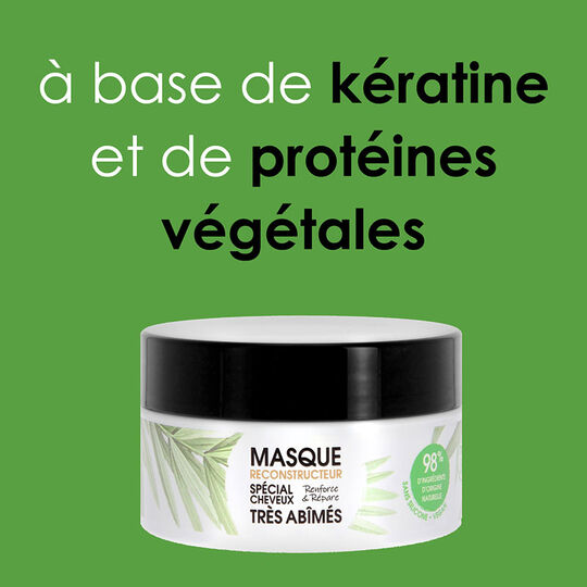 Masque reconstructeur cheveux très abîmés Gamme Nature