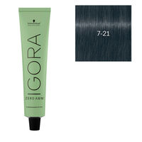 Coloration Igora Zero Amm 7-21 blond iris&eacute; cendr&eacute;
