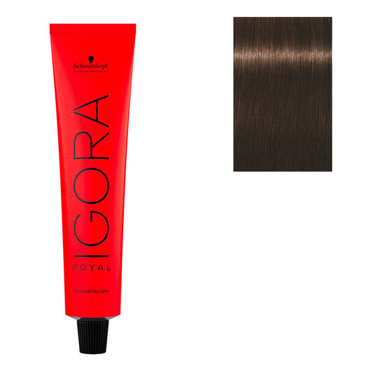 Coloration permanente Igora Royal 4-65 châtain chocolat doré