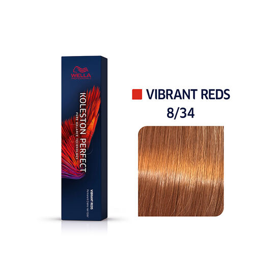 Coloration permanente Koleston Perfect Me+ 8/34 blond clair dor&eacute; cuivr&eacute;