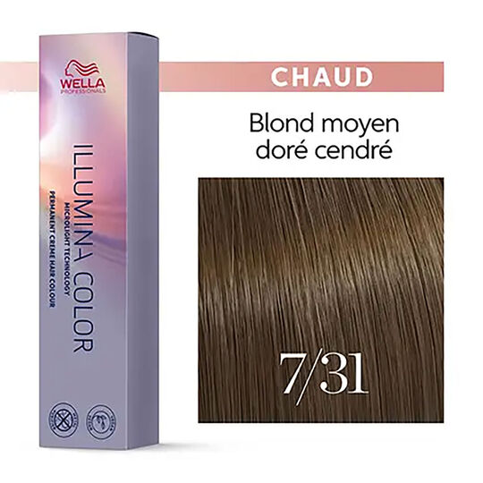 Illumina color 7/31 blond doré cendré