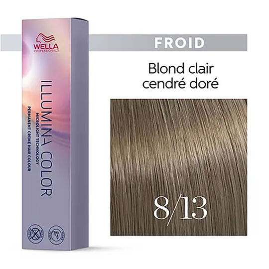 Illumina color 8/13 blond clair cendr&eacute; dor&eacute;