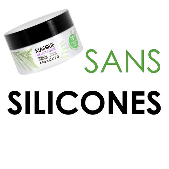 Masque déjaunisseur cheveux gris & blancs Gamme Nature,  Masque déjaunisseur cheveux gris & blancs Gamme Nature