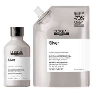 Duo recharge déjaunissant Silver + shampooing 300ml,  Duo recharge déjaunissant Silver + shampooing 300ml