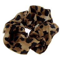 Chouchou imprim&eacute; l&eacute;opard marron chaud