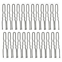 24 Épingles ondulées courtes noir