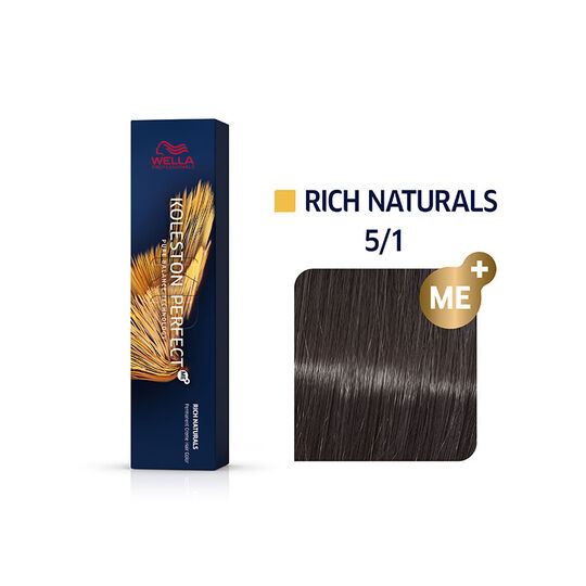 Coloration permanente Koleston Perfect Me+ 5/1 ch&acirc;tain clair cendr&eacute;