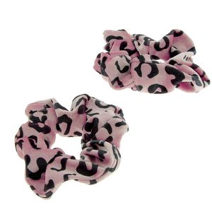 Chouchou léopard x 2 rose,  Chouchou léopard x 2 rose