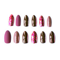 Faux ongles Nail Addict pink foil,  Faux ongles Nail Addict pink foil
