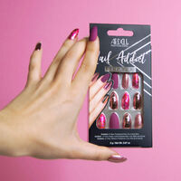 Faux ongles Nail Addict pink foil,  Faux ongles Nail Addict pink foil