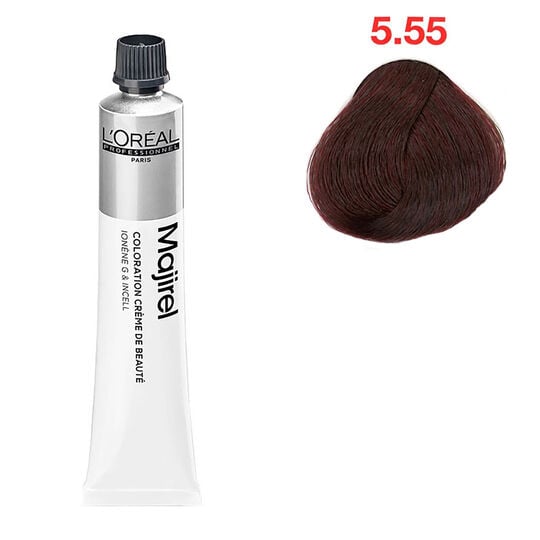 Coloration permanente Majirel 5.55 ch&acirc;tain clair acajou intense