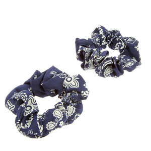 Lot de 2 chouchou bandana bleu,  Lot de 2 chouchou bandana bleu