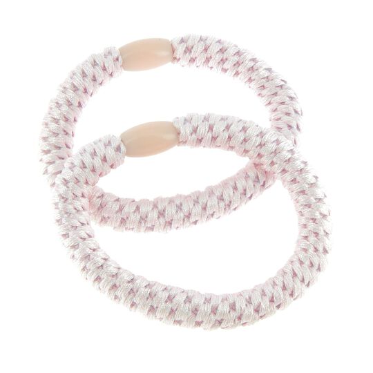 &Eacute;lastiques tiss&eacute;s sans m&eacute;tal rose clair