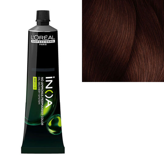 Coloration sans ammoniaque Inoa 5.5 châtain clair acajou